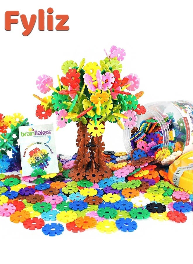 Fyliz Brain Flakes 500 Piece Set, Ages 3+, Interlocking Plastic Disc Toy for Creative Building, Educational STEM Learning ﻿ - Image 1